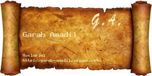 Garab Amadil névjegykártya